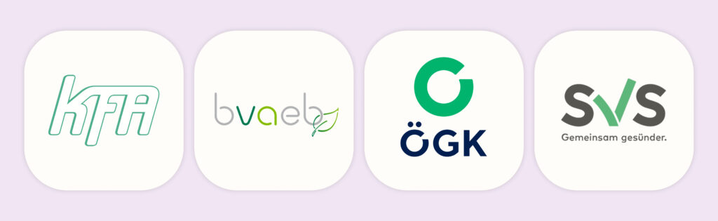 Logos: bvaeb, ÖGK, SVS und KFA